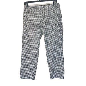 Express Pants Women 12 R Columnist Gingham Checker Black White